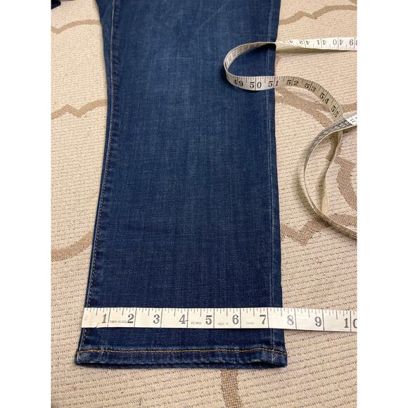 Chico’s So Slimming Girlfriend Slim Leg Crop dark wash blue jeans, size 2.5/ 14 - Picture 13 of 14